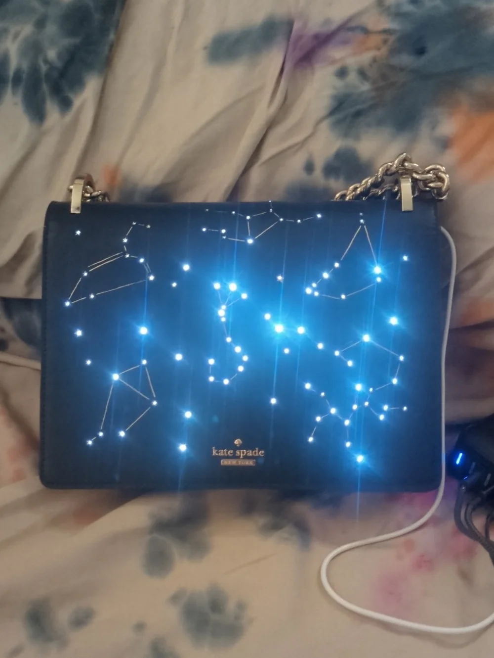 Kate Spade Star Bright Constellation Marci Written Stars Light Up RARE Gorgeous